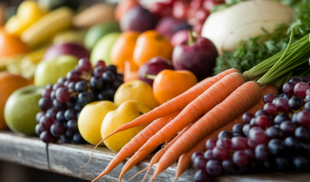 carottes-raisins-table-bois-marche