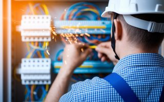 electricien-casque-tableau-electrique-etincelles