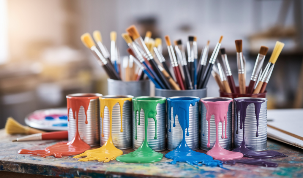 grosplan-boites-peinture-pinceaux-couleurs