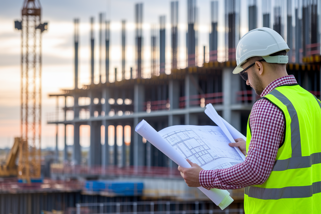 ingenieur-chantier-gilet-casque-plans