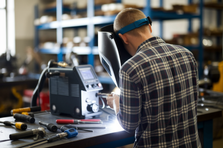personne-de-dos-atelier-poste-soudure-outils