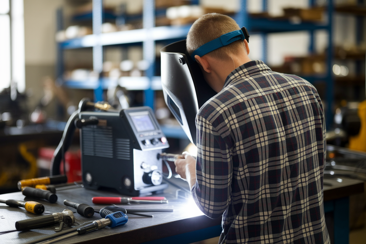 personne-de-dos-atelier-poste-soudure-outils