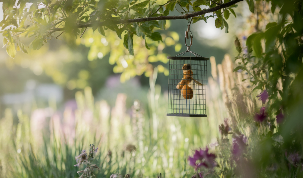 piege-frelon-branche-jardin-fleuri