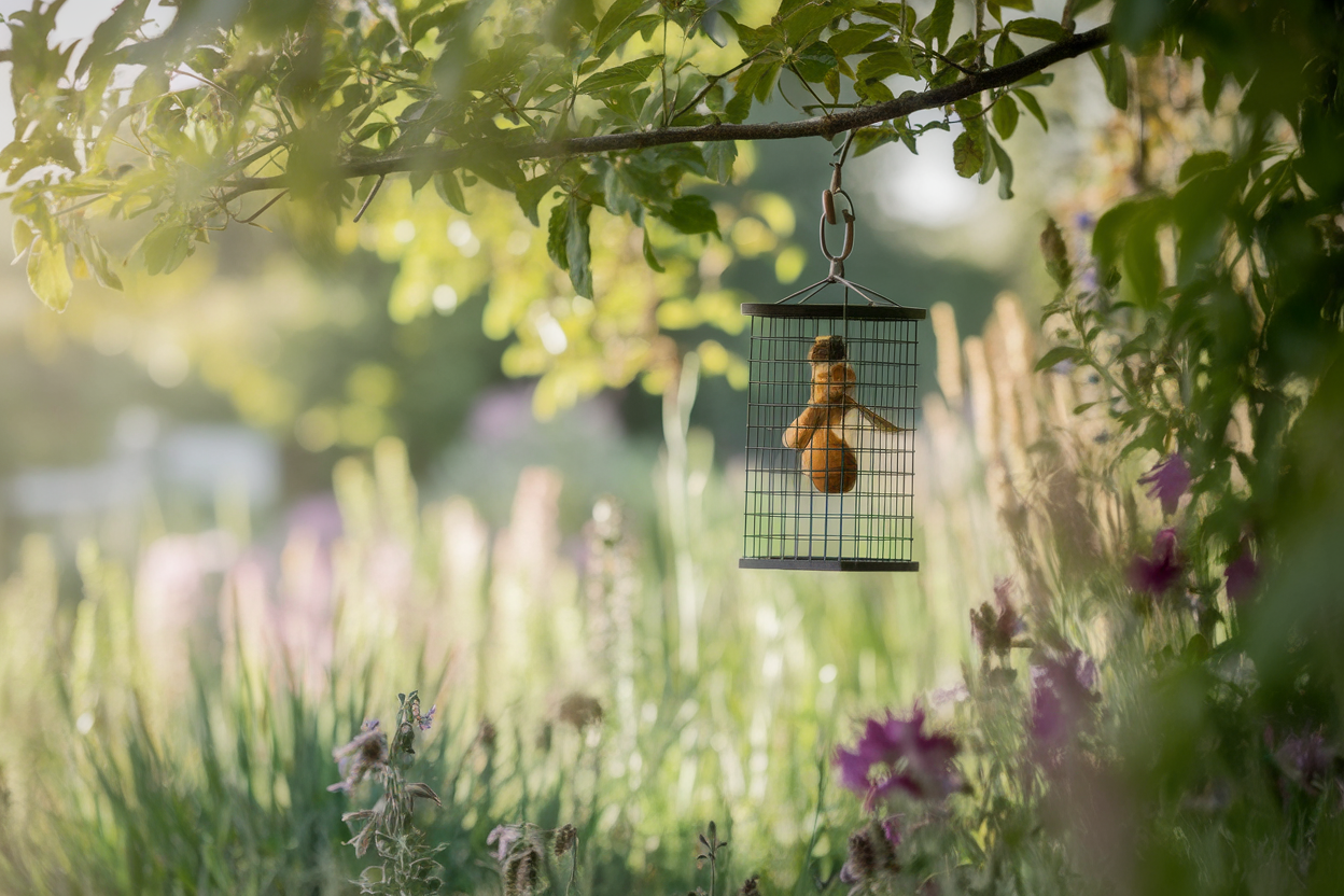 piege-frelon-branche-jardin-fleuri