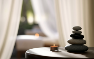 pierres-bougie-table-bois